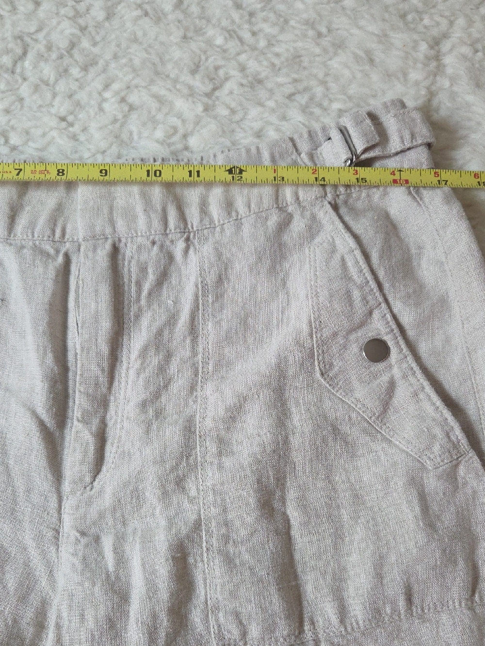 Athleta Voyager Linen Pant Sz 12 Regular Undyed - Picture 12 of 14